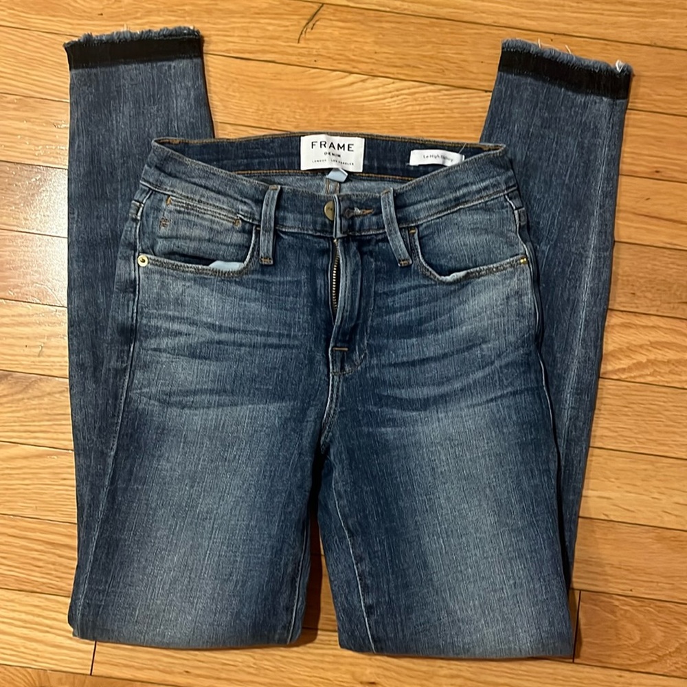 FRAME LE HIGH SKINNY JEANS SIZE 23